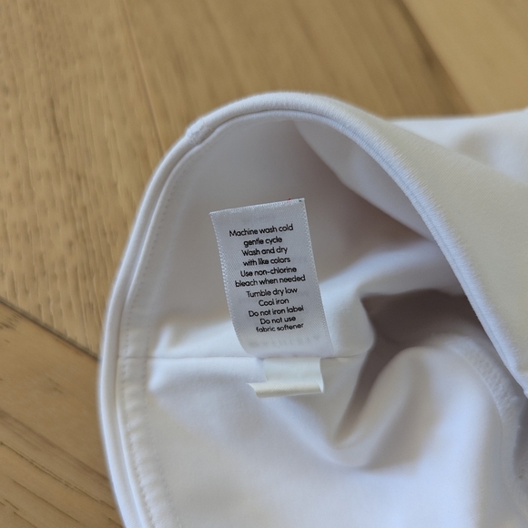 Athleta Eclipse 7/8 Tight White Athletic Leggings Mesh Ventilation Opaque - XS - Picture 9 of 10